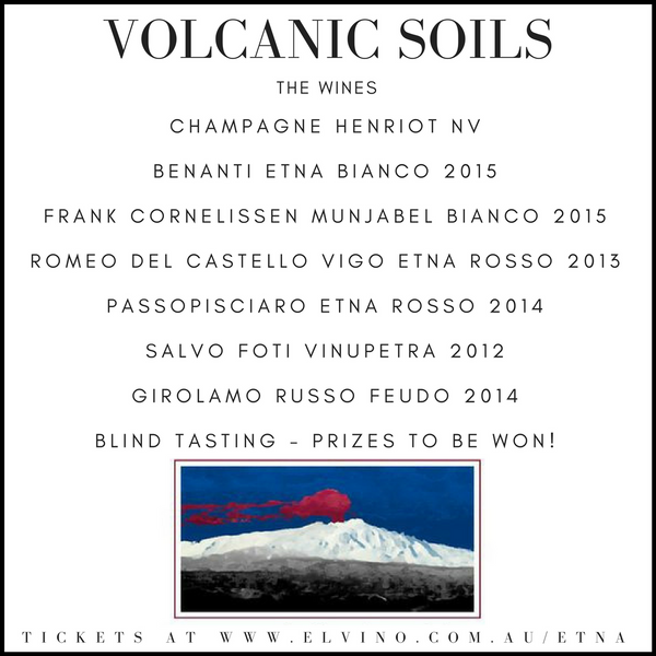 Volcanic Soils: A Rare Etna Wine Tasting Dinner
